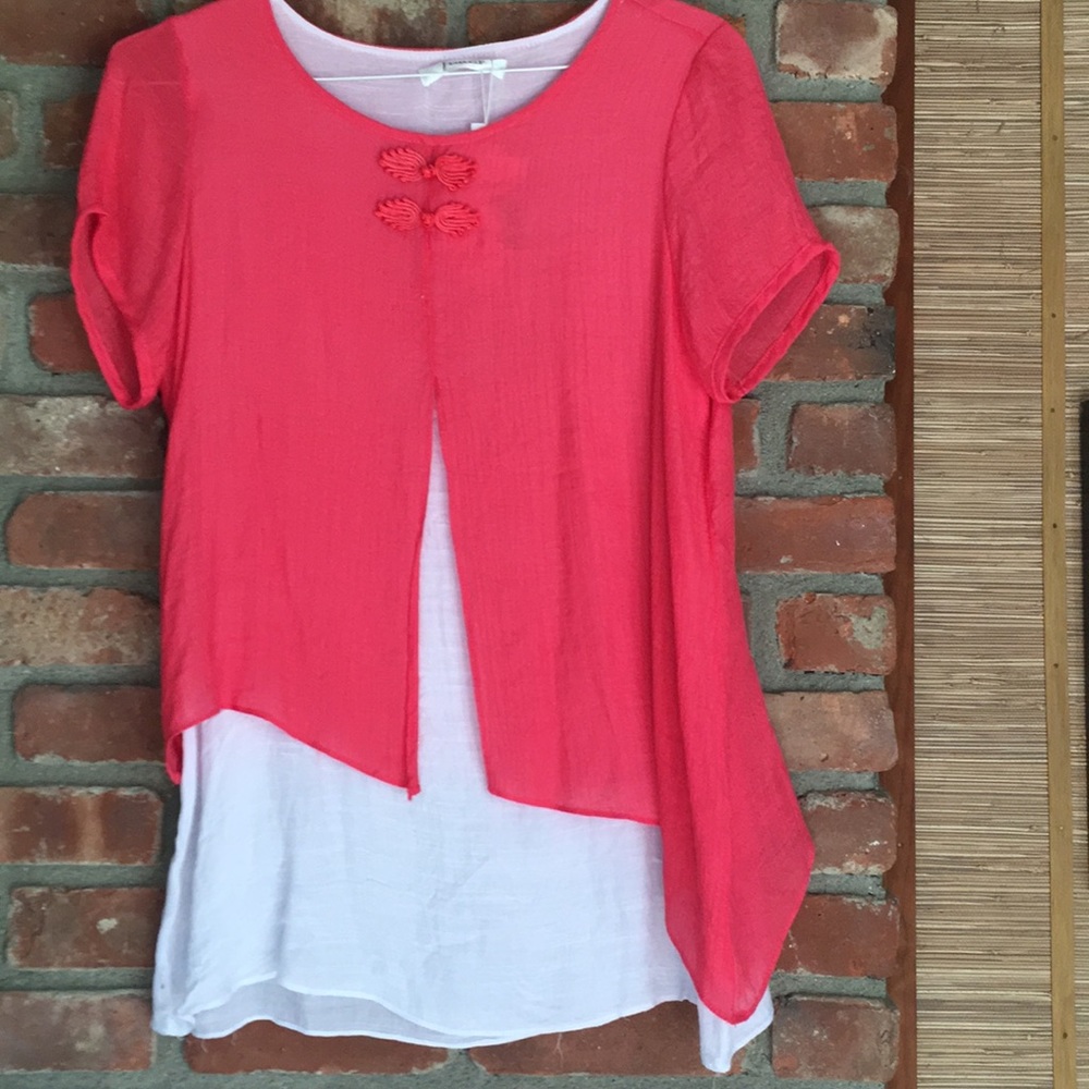 JFRGF flowy coral top